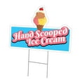 thumbnail image 1 of Hand Scooped Ice Cream 12" x 16" Yard Sign & Stake | Advertise Your Business | Stake Included Double Sided Image | Made in The USA, 1 of 3