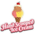 thumbnail image 1 of Hand Scooped Ice Cream 8" Decal Concession Stand Food Truck Sticker, 1 of 2