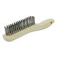 thumbnail image 1 of Hand Scratch Brush, 4 X 16 Rows, 0.012 In Stainless Steel Fill, Shoe Handle | Bundle of 5 Each, 1 of 1