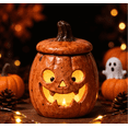 thumbnail image 1 of Hand-Sculpted Halloween Mini Lanterns, Tea Light Holder,Halloween Candle Holder, Rustic Fall Decor, Cute Spooky Table Decor for Tiered Tray Home Mantel Party,A, 1 of 7