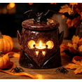 thumbnail image 1 of Hand-Sculpted Halloween Mini Lanterns, Tea Light Holder,Halloween Candle Holder, Rustic Fall Decor, Cute Spooky Table Decor for Tiered Tray Home Mantel Party,E, 1 of 5