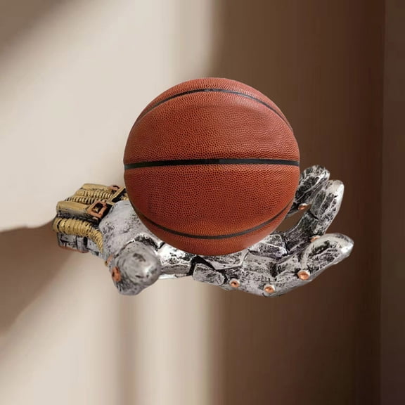 Hand Sculpture Basketball Holder Wall Mount,Art Decor Stand & Storage Rack Organizer, Display Case for Man, Football Soccer Gifts,Basketball Stand,Basketball Wall Mount for Men Gamers
