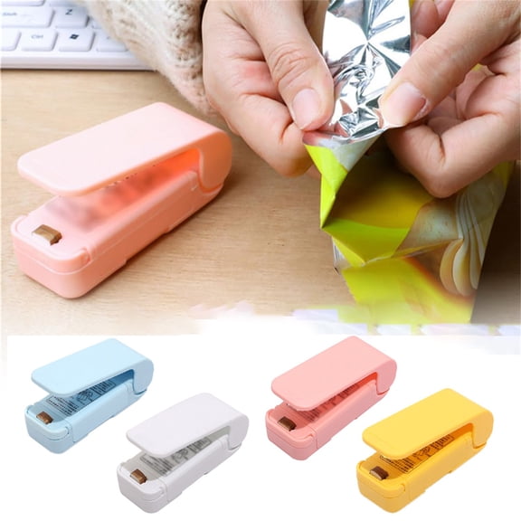 Hand Sealer, Bag Sealing Tool, Vacuum Sealing Machine Compact, Stocking Stuffer, Yellow Adorable 3.5X1.4X1.3 in Mini Heat Sealer That Makes A Practical Useful Small Gift for