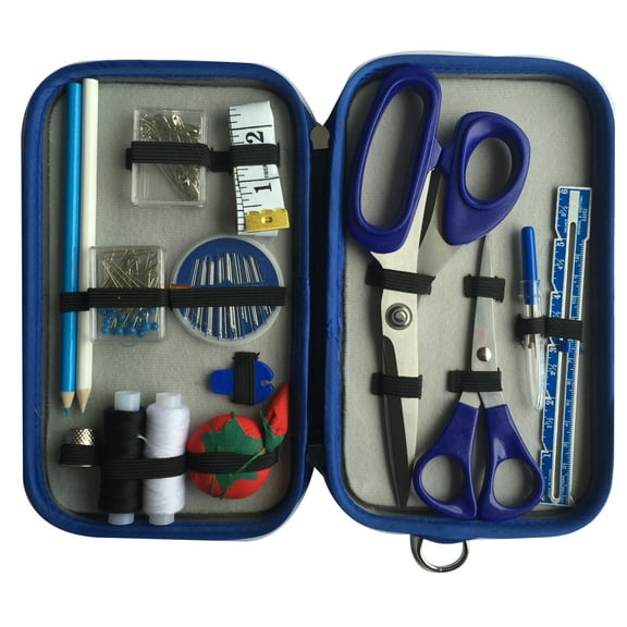 Hand Sewing Blue Travel Kit, 25 Piece