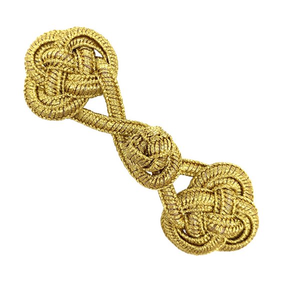 Hand Sewing Button Fasteners Chinese Knot Closure Cheongsam Frog Buttons Gold Silk Buckle Clothes Tang Suit Decoration