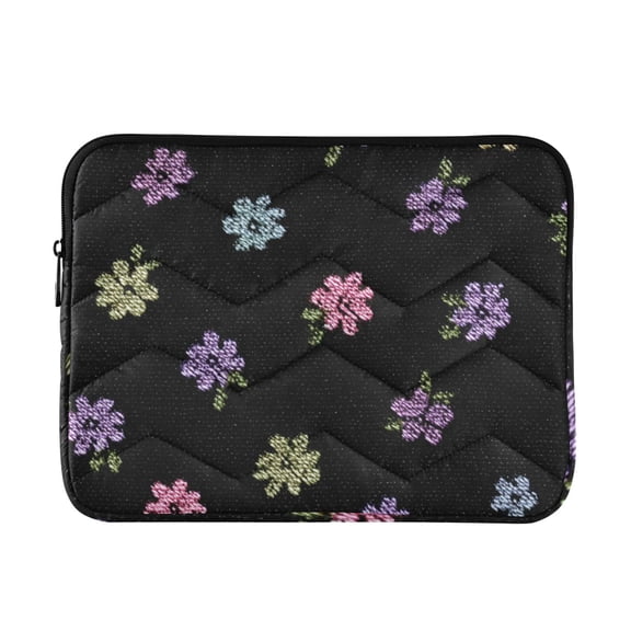 Hand Sewn Cute Small Flowers Quilted Laptop Protective Cases Computer Sleeves Tablet Bags Briefcases M