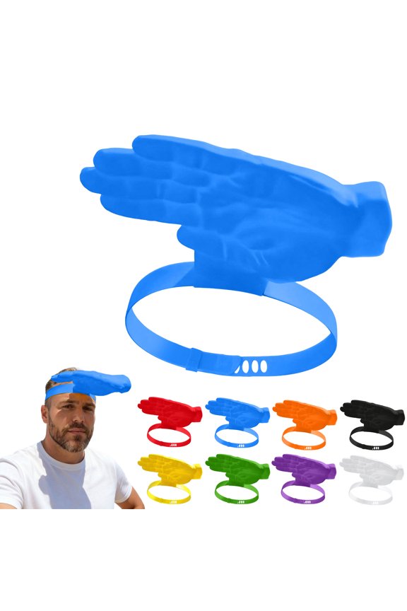 Hand Shadow Hat Funny 3D Visor Palm Sized Sun Hat Hands Free Hand Shade Hat Fun Sun Visor Palm Shaped Sun Visor Adjustable Headband for Outdoor Wear