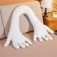 thumbnail image 1 of Hand Shaped Leg Pillow,Sleeping Leg Support Pillow, Funny Fleece Hand Pillow, Cushion Plush Toy Long Pillow,Hugging Squishy Pillow Soft Plushies Toy, Gifts for Girls and Boys Valentine's Day(White), 1 of 5