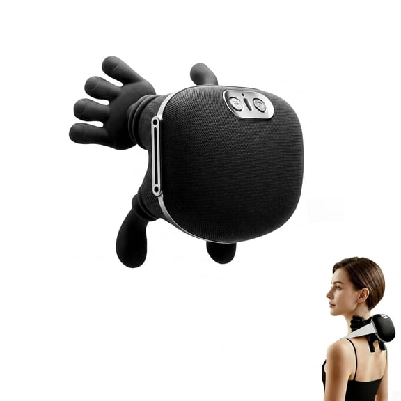 Hand-Shaped Neck & Shoulder Massager with Heat, Simulated Finger Deep Tissue Kneading Back Massager