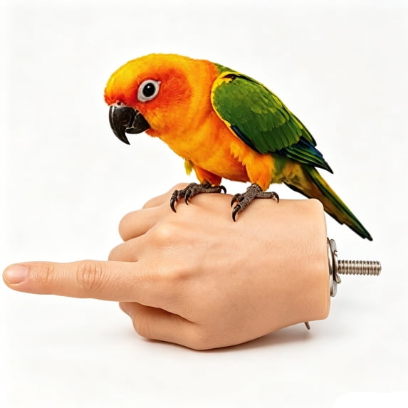 Hand Shaped Parrot Perch,Washable Desensitization and Step-Up Training ...