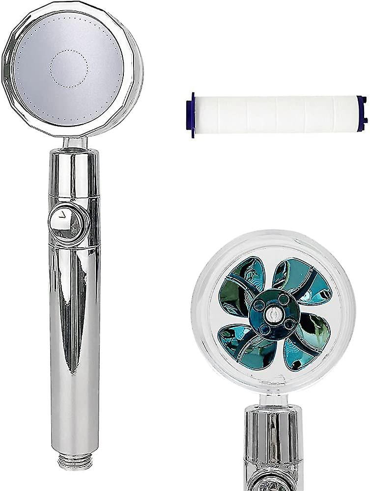 Hand Showers High Pressure Fan Shower Head, Propeller Powered Hand