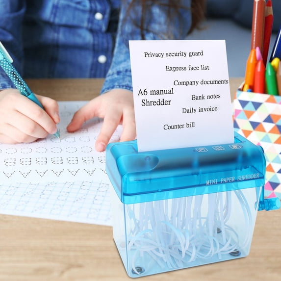 Hand Shredder Portable A6, Manual Paper Shredder for Documents, Hand Crank Shredder for Home Office Use