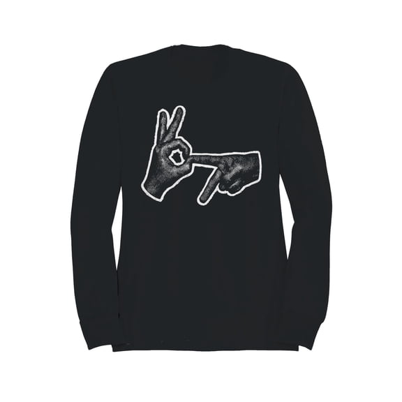 Hand Sign OK Point Gesture Men's Sweatshirt