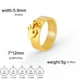 thumbnail image 1 of Hand Sign Ok Finger Gesture Rings Stainless Steel Ring Hip Hop Fashion Jewelry, 1 of 6