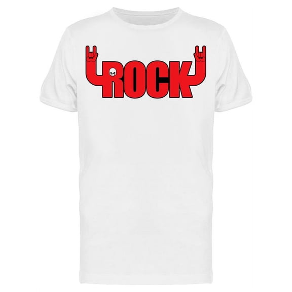 Hand Sign Rock T-Shirt Men -Image by Shutterstock, Male Medium