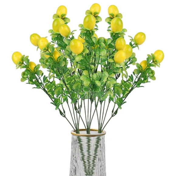 Hand Simulation Flower Bouquet Artificial Flowers, Lemon Simulated Fruit Decorative Flower Arrangement, Suitable for Family Party Vase Flower Arrangement Centerpiece, 1 Piece
