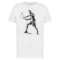 thumbnail image 1 of Hand Sketch Tennis Male T-Shirt Men -Image by Shutterstock, Male 3X-Large, 1 of 2