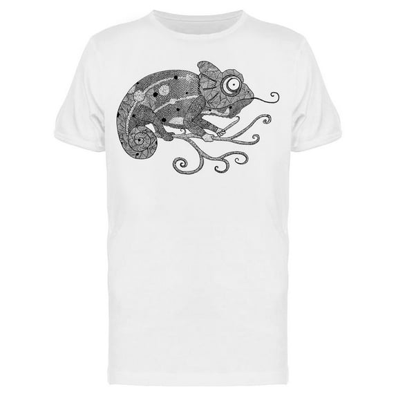 Hand Sketched Chameleon T-Shirt Men -Image by Shutterstock, Male XX-Large