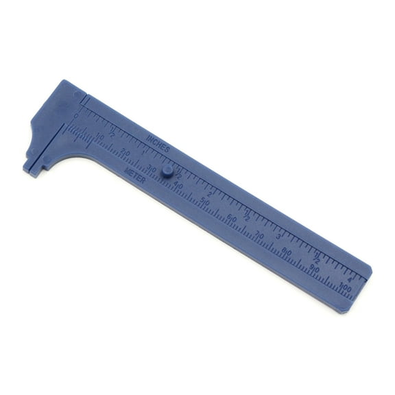 Hand Sliding Gauges Plastic Vernier Calipers Rulers Measuring Tool Double scale mm/inches Small Pocket Rulers 100mm Jewelry