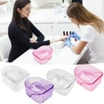 thumbnail image 1 of Hand Soaking Bowl, Manicure Bowls Nail Soaking Soak Off Tray Bowls Art Polish Remove Hand Wash Polishing Spa Tool,Nail Manicure Wash Soaker Tray for Beauty Salon (Transparent), 1 of 4