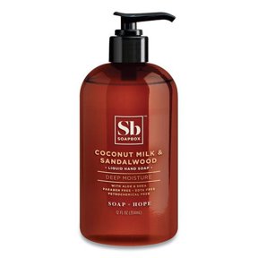 Hand Soap, Coconut Milk And Sandalwood, 12 Oz Pump Bottle, 12/carton