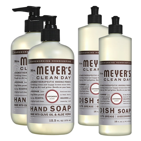 Hand Soap & Dish Soap, 2P Hand Soap 12.5 Fl oz & 2P Dish Soap 16 Fl oz, LA Scent