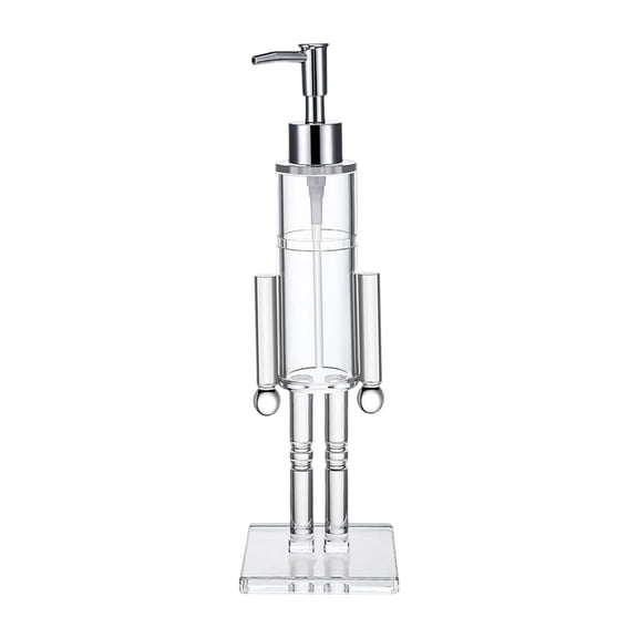 Hand Soap Dispenser Nutcracker Design Refillable Wide Mouth PP for Kitchen Bath Guestroom Christmas Decor