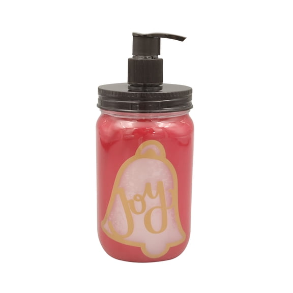 Hand Soap Jingle Bell Mason Jar 16.9 oz Winter Berry Scent Normal Skin