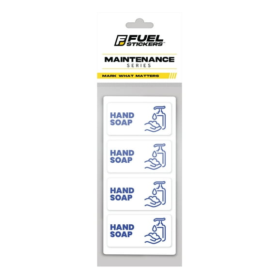 Hand Soap Label for Commercial Dispensers | Size: 2x1 inch | 4 Pack