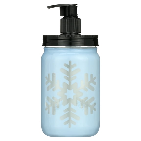 Hand Soap Snowflake Mason Jar 16.9 oz Sweet Berry Scent Normal Skin