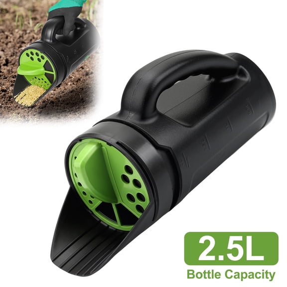 Hand Spreader Shaker, TSV 3 Adjustable Opening Sizes Handheld Spreader for All Purpose for Grass Seed, Fertilizer & Earth Food, Snow Salt, Ice and Snow Melt - Up to 85 Oz