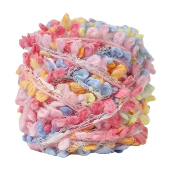 Hand Spun Art Yarn | Multicolored Bright Wool Blend | 100g Roll | Soft Cozy Medium Thickness | For Knitting Crochet Scarves Hats Bags Crafts | Unique Texture Handicraft Supplies