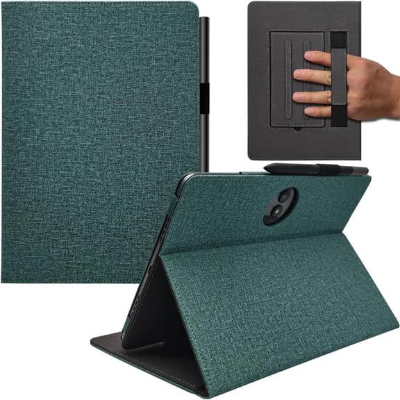 Hand Strap Case for 11.5" NxtPaper 11 Plus (9469X) Tablet, PU Leather Bidirectional Multi-Angle Stand Cover with Auto Sleep & Wake/Elastic Pen Holder (Sage Green)