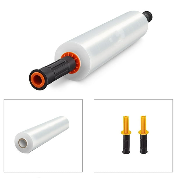 Hand Stretch Wrap with Two Handles,15 in x 1000 ft Shrink Wrap Roll