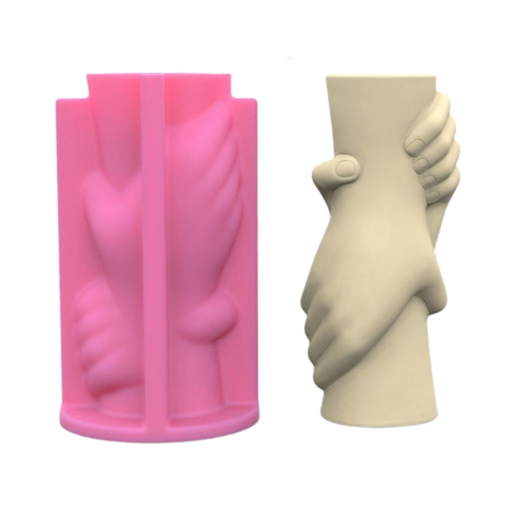 Hand Flower Pots Mold Pen Holder Silicone Mould Concrete Planter Mold Epoxy Resin for Enthusiasts