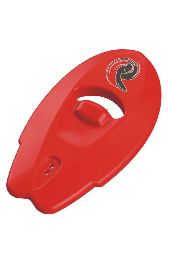 Board with leash and bag - Red, compact, lightweight hand-surfboard is designed to be held and ridden with the hands