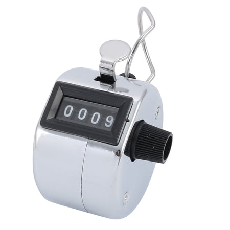 Hand Tally Counter 4 Digit Number Handheld Metal Mechanical Counter Lap Counter