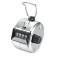 thumbnail image 1 of Hand Tally Counter 4 Digit Tally Counter Mechanic Palm Click Counter Silver Tone, 1 of 5