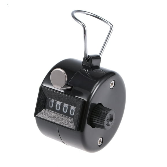 Hand Tally Counter 4 Digit Tally Counter Mechanical Palm Click Counter Black