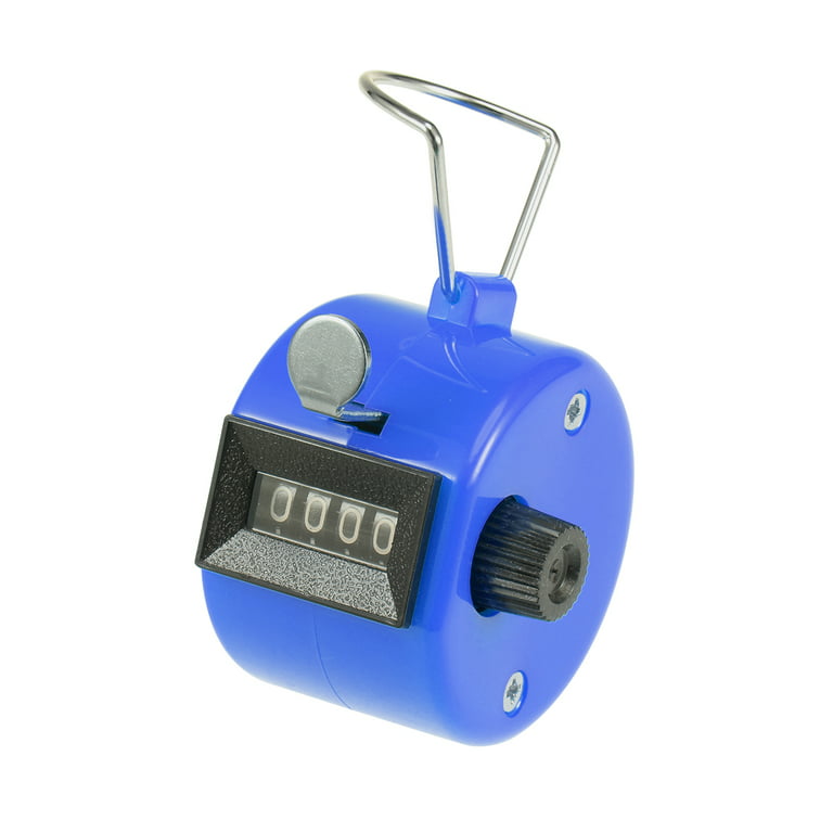 Hand Tally Counter 4 Digit Tally Counter Mechanical Palm Click Counter Blue  