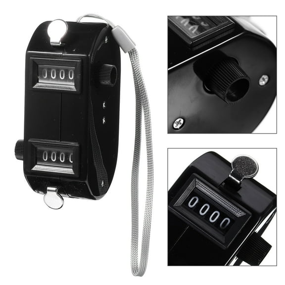 UEETEK Dual Counting Mechanical Counter Black for Sports Handheld with Clear Number Display