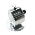 Hand Tally Counter with Base Digit Finger Ring Desktop Silver Tally 4 ...