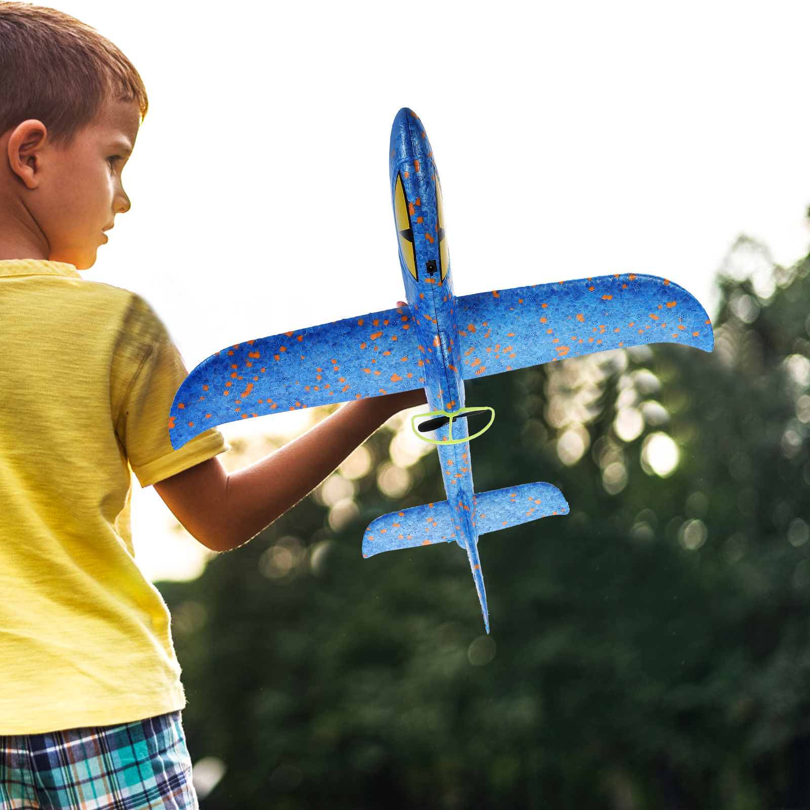 Hand Throw Flying Glider Plane 1PC Kids DIY Electric Hand Throw Flying