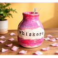 thumbnail image 1 of Hand-Thrown Whiskers Keepsake Vase, Handmade Ceramic Pet Whisker Holder, Feline Fur Keepsake Memorial Jar (Pink), 1 of 6