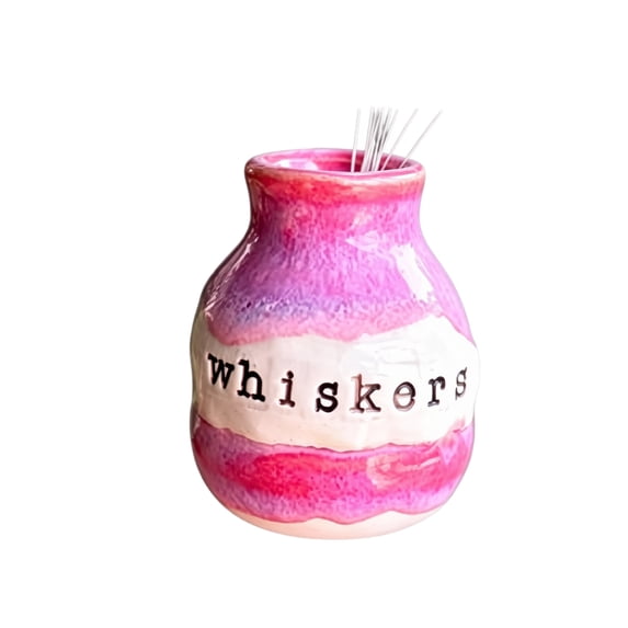 Hand‑Thrown Whiskers Keepsake Vase, Handmade Pet Whisker Keepsake Vase, Ceramic Cat Whisker Holder, Pet Whisker Collector Jar, Thoughtful Feline Lover Pet Fur Keepsake Memorial Gift