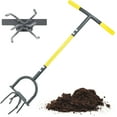 Hand Tiller Garden Claw Set, Garden Twist Tiller with Small Soil Tiller, Heavy Duty Manual