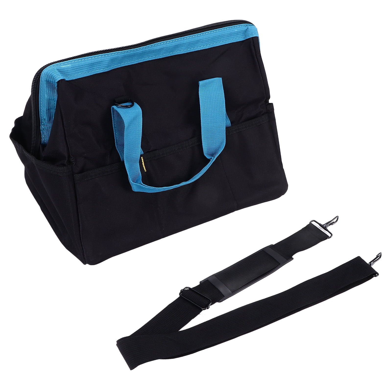 Hand Tool Bag Wide Mouth Canvas Storage Packet with Shoulder Strap for