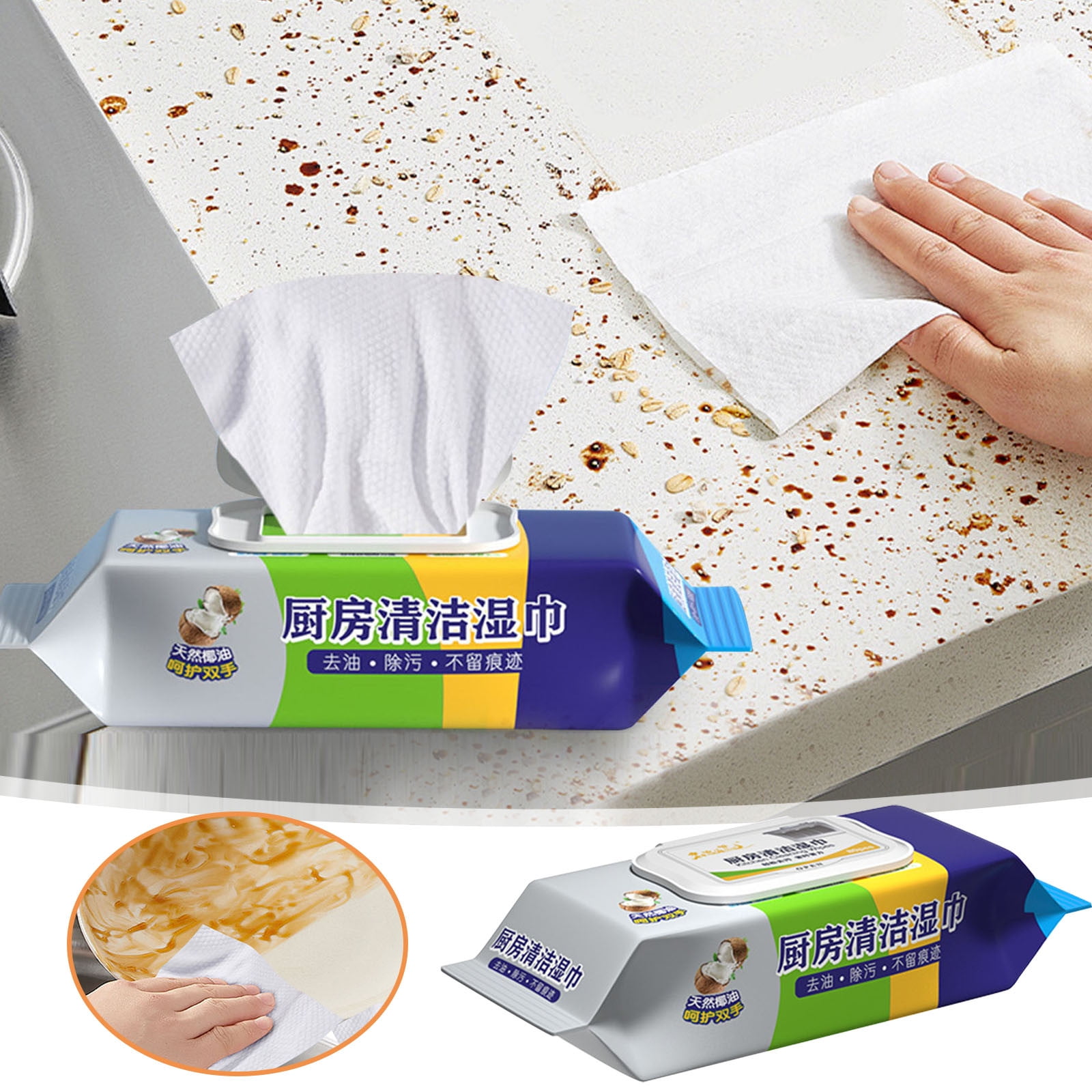 Hand & Tool Cleaning Wipes HeavyDuty 9" x 8" MultiSurface Cleaning