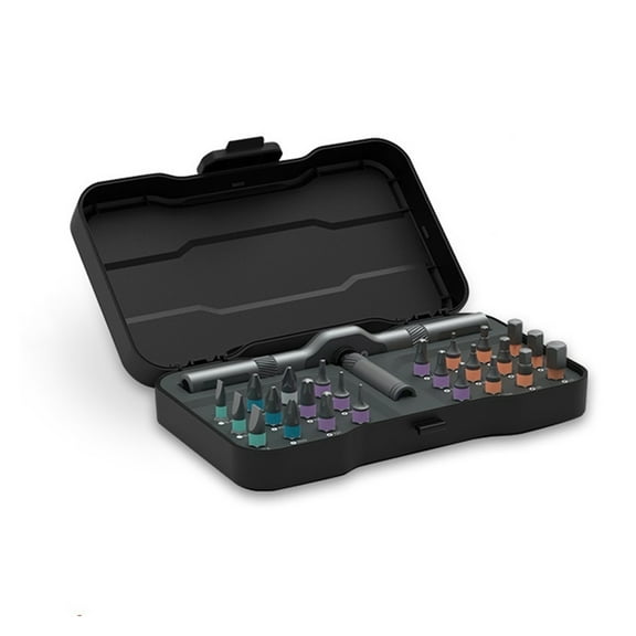 Hand Tool Ratchet Set Wrench Screwdriver 24 In 1 Multi-tool Magnetic Bits DIY Household Repair Tools ,One-Click Setup