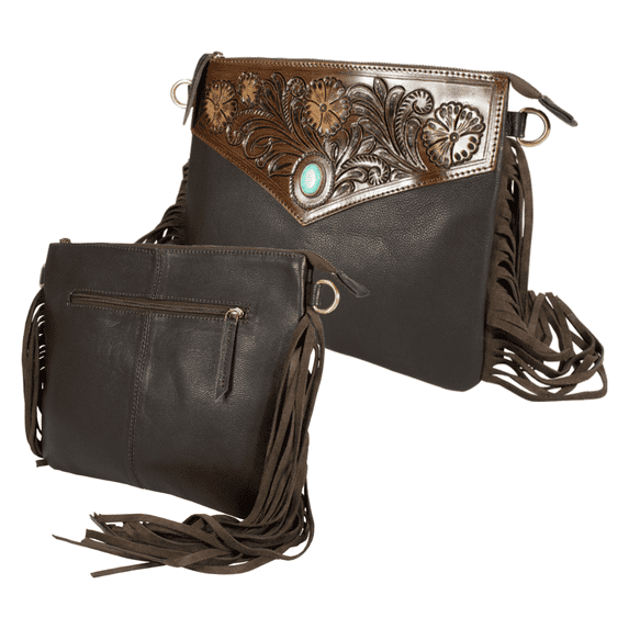 Hand Tooled Genuine Leather Women Bag Western Handbag Purse, Travel Crossbody/Shoulder Bags